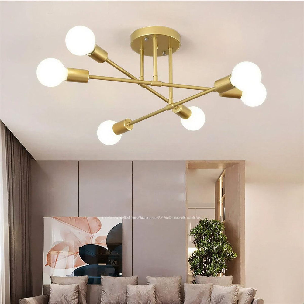 Modern Sputnik Chandelier Ceiling Light Fixture For Home Interiors