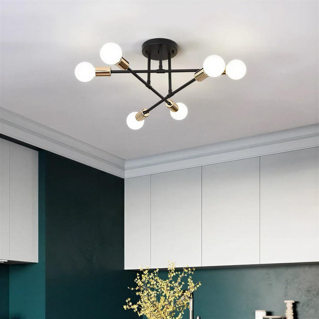 Modern Sputnik Chandelier Ceiling Light Fixture For Home Interiors