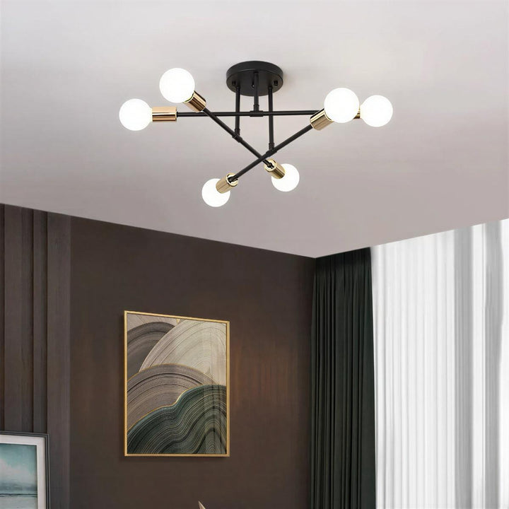 Modern Sputnik Chandelier Ceiling Light Fixture For Home Interiors