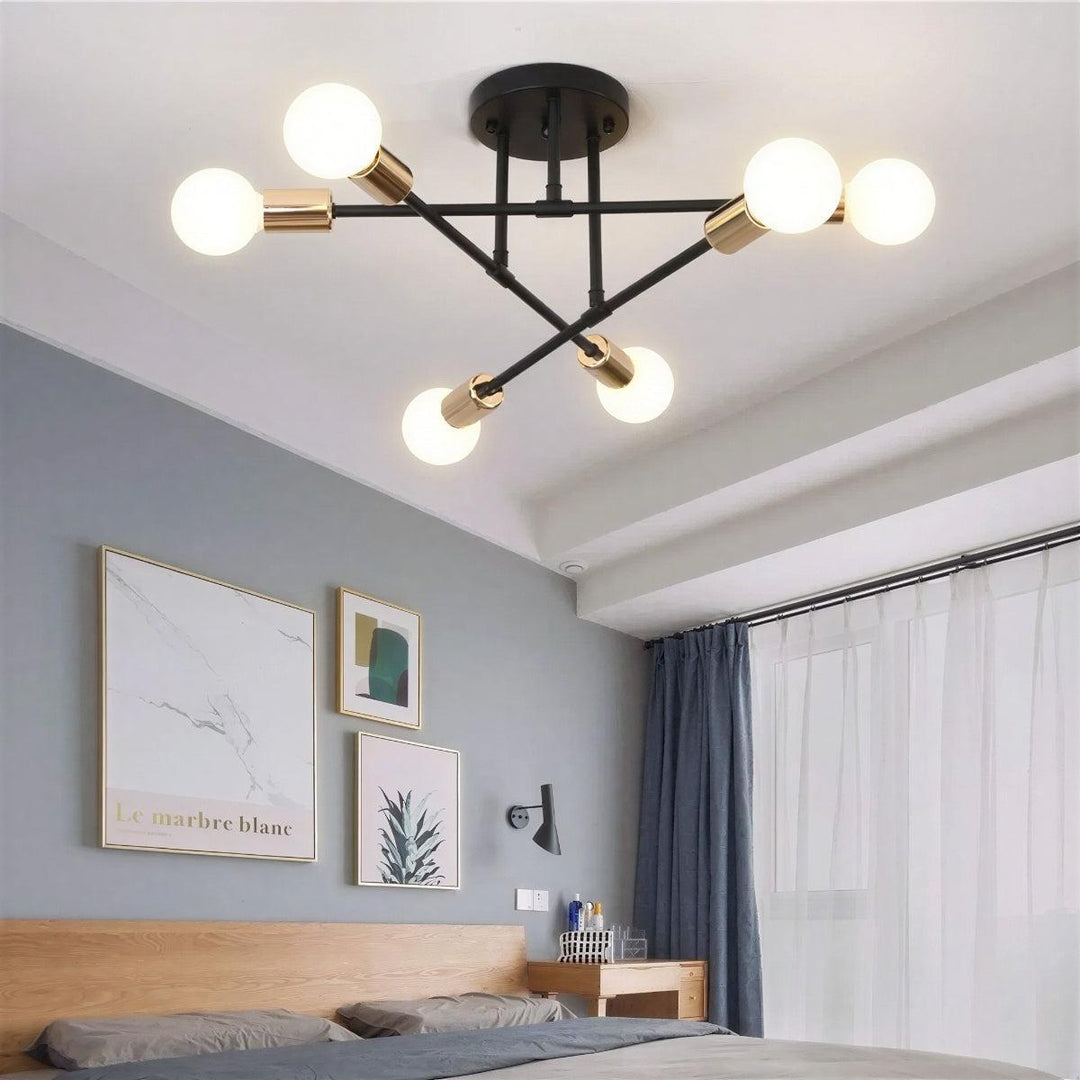 Modern Sputnik Chandelier Ceiling Light Fixture For Home Interiors