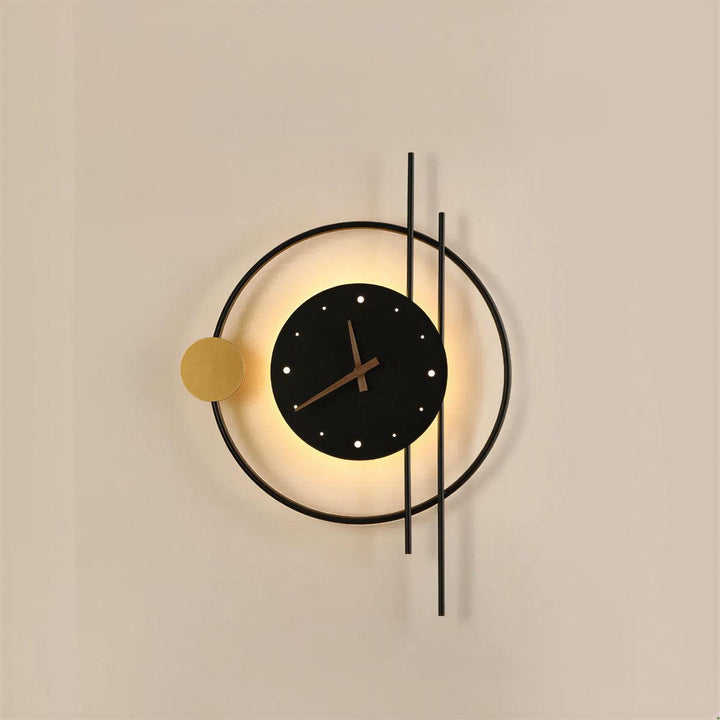 Modern Wall Clock With Built In Ambient Wall Light