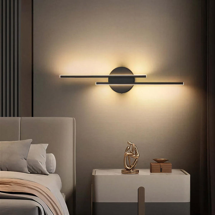 Modern Wall Sconce Light Lamp With Vertical Linear Disc Design