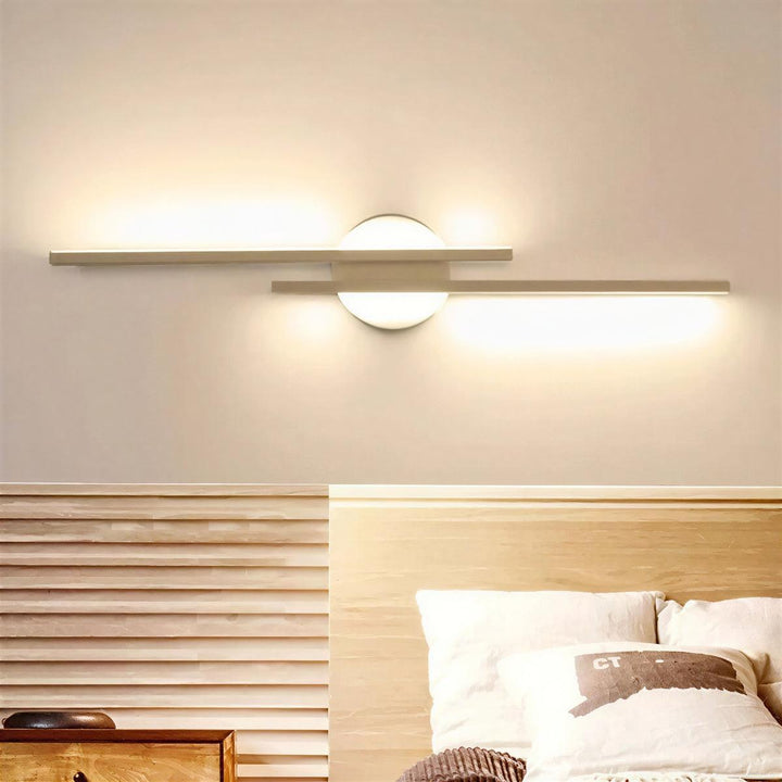 Modern Wall Sconce Light Lamp With Vertical Linear Disc Design