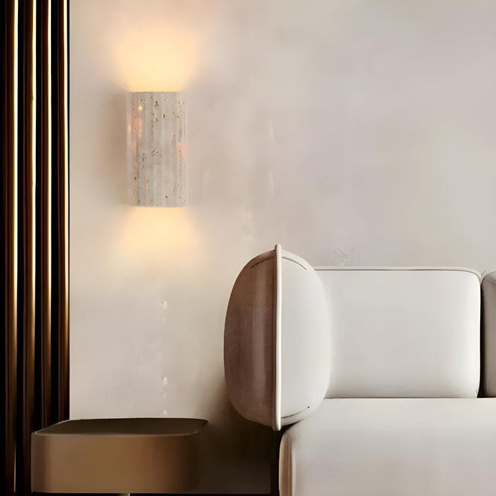 Natural Stone Indoor Wall Light With Ambient Glow