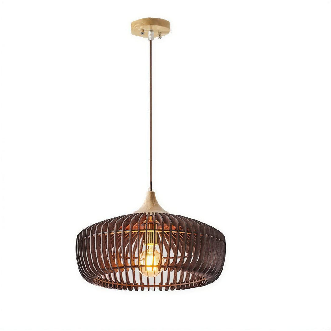 Nordic Pendant Lighting With Japanese Style Wooden Cage