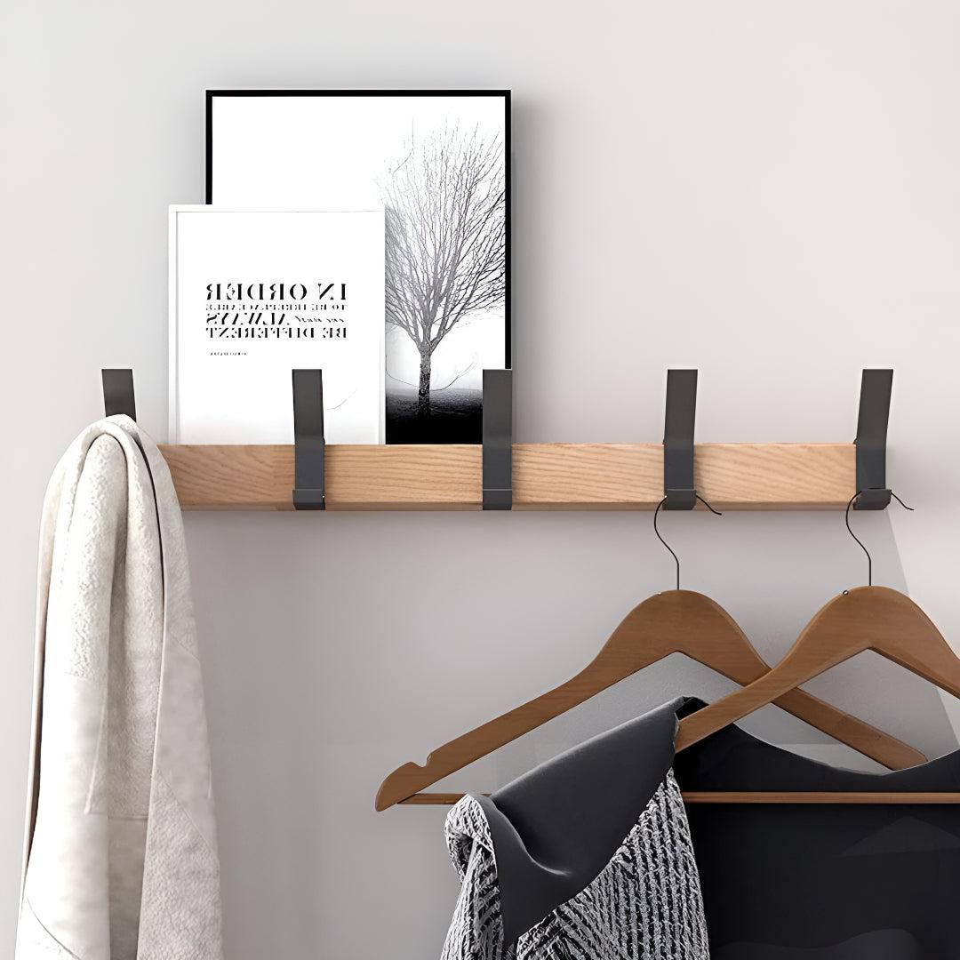 Nordic Wall Mounted Coat Rack With Movable Hooks