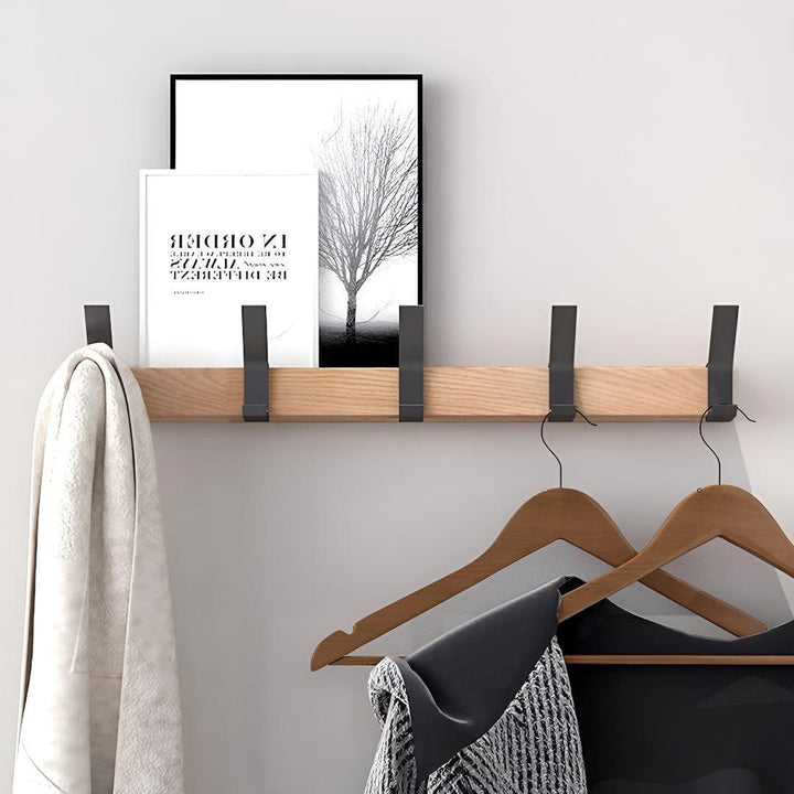Nordic Wall Mounted Coat Rack With Movable Hooks