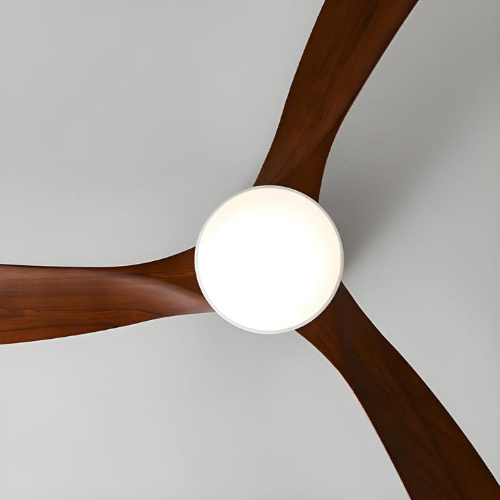 Nordic Wooden Overhead Ceiling Fan With Light And Quiet Motor