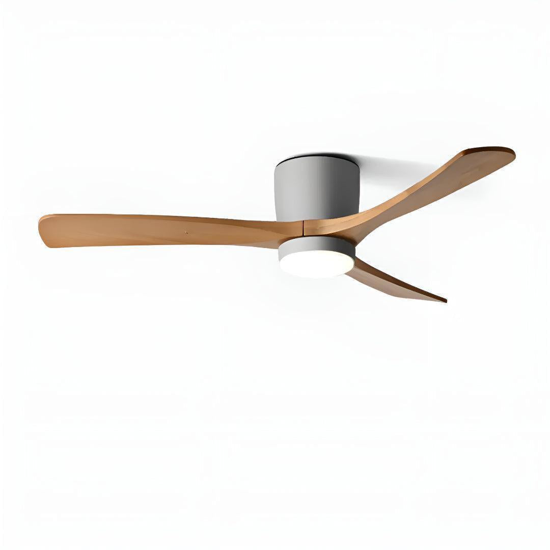 Nordic Wooden Overhead Ceiling Fan With Light And Quiet Motor