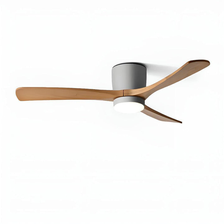 Nordic Wooden Overhead Ceiling Fan With Light And Quiet Motor