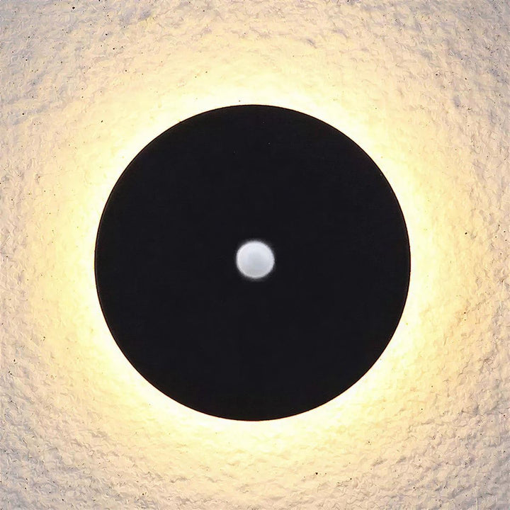 Outdoor Circular Wall Light With Minimalist Backlit Halo