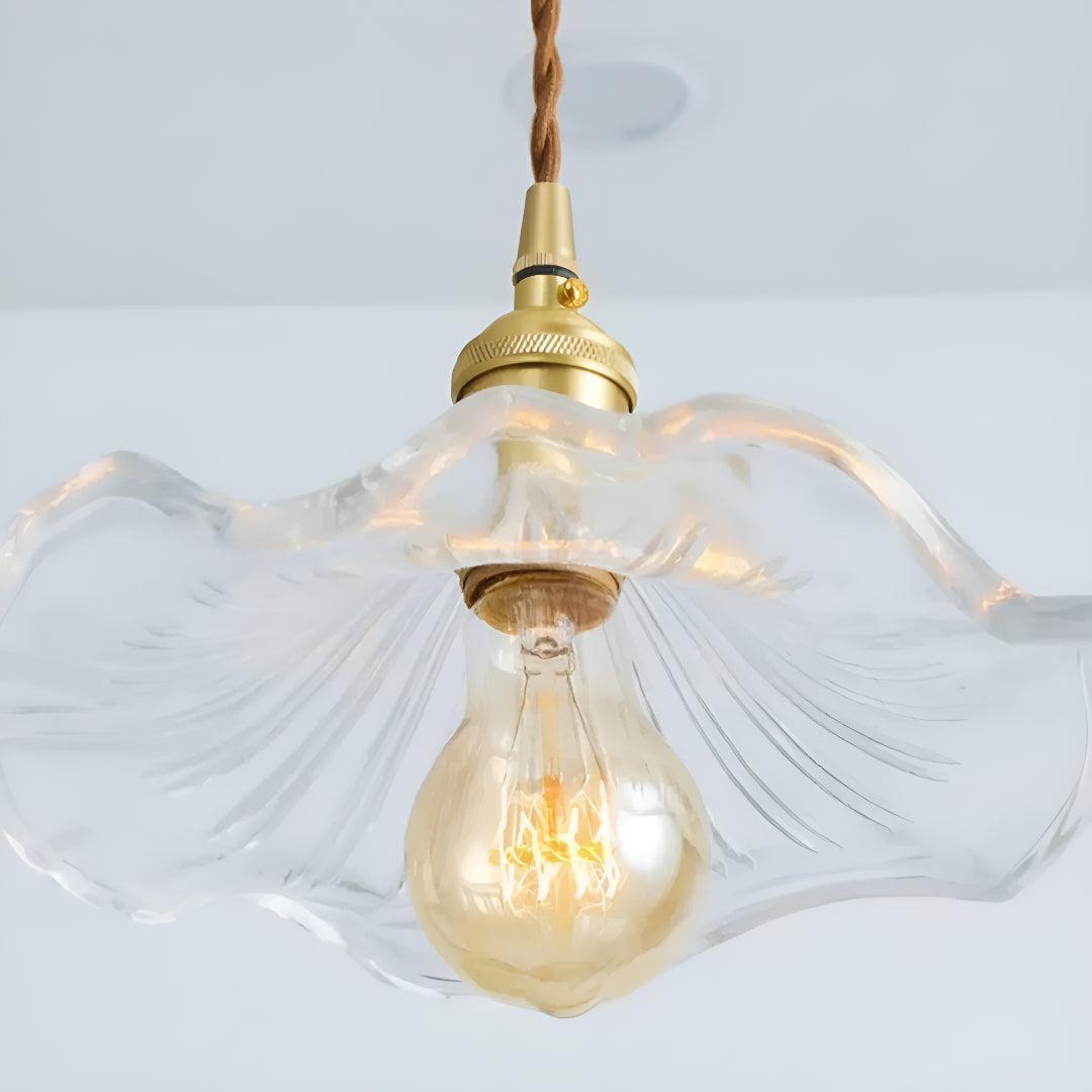 Pendant Lights With Art Nouveau Flower Shade