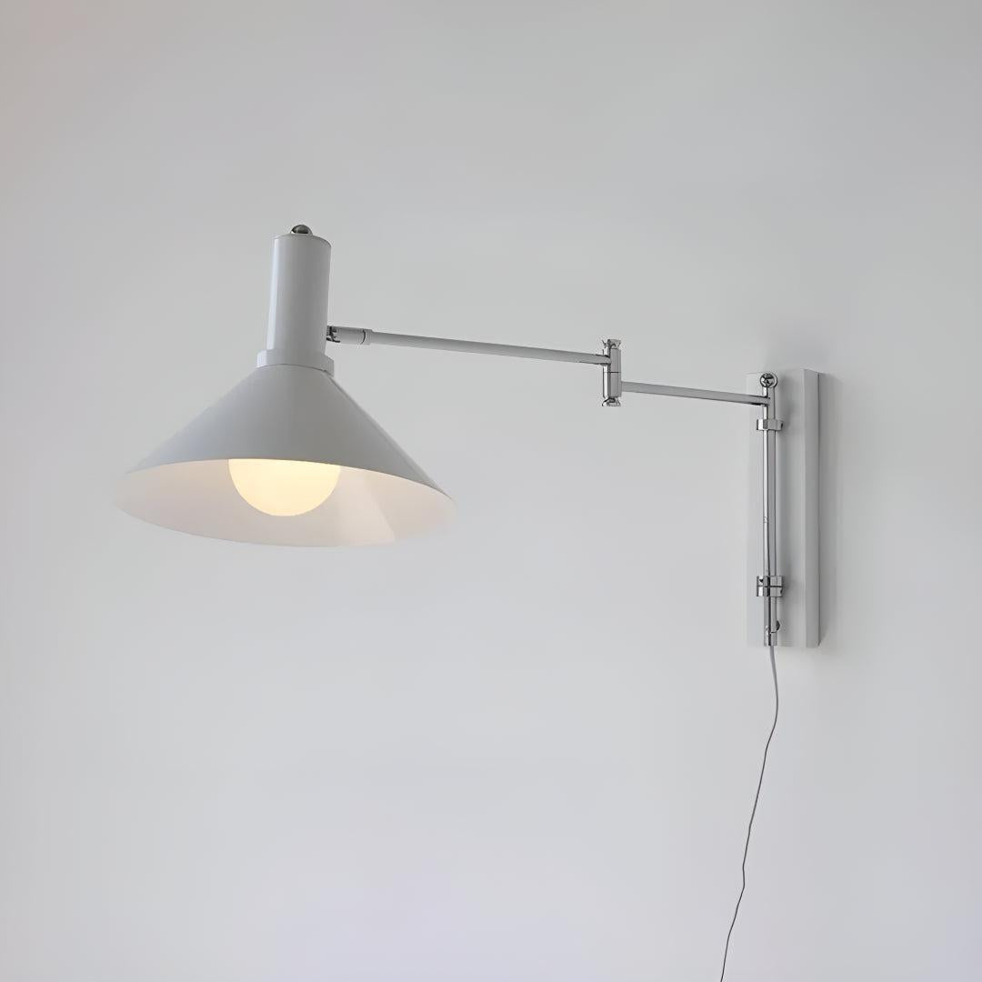 Plug In Wall Lamp With Adjustable Swing Arm And Swivel