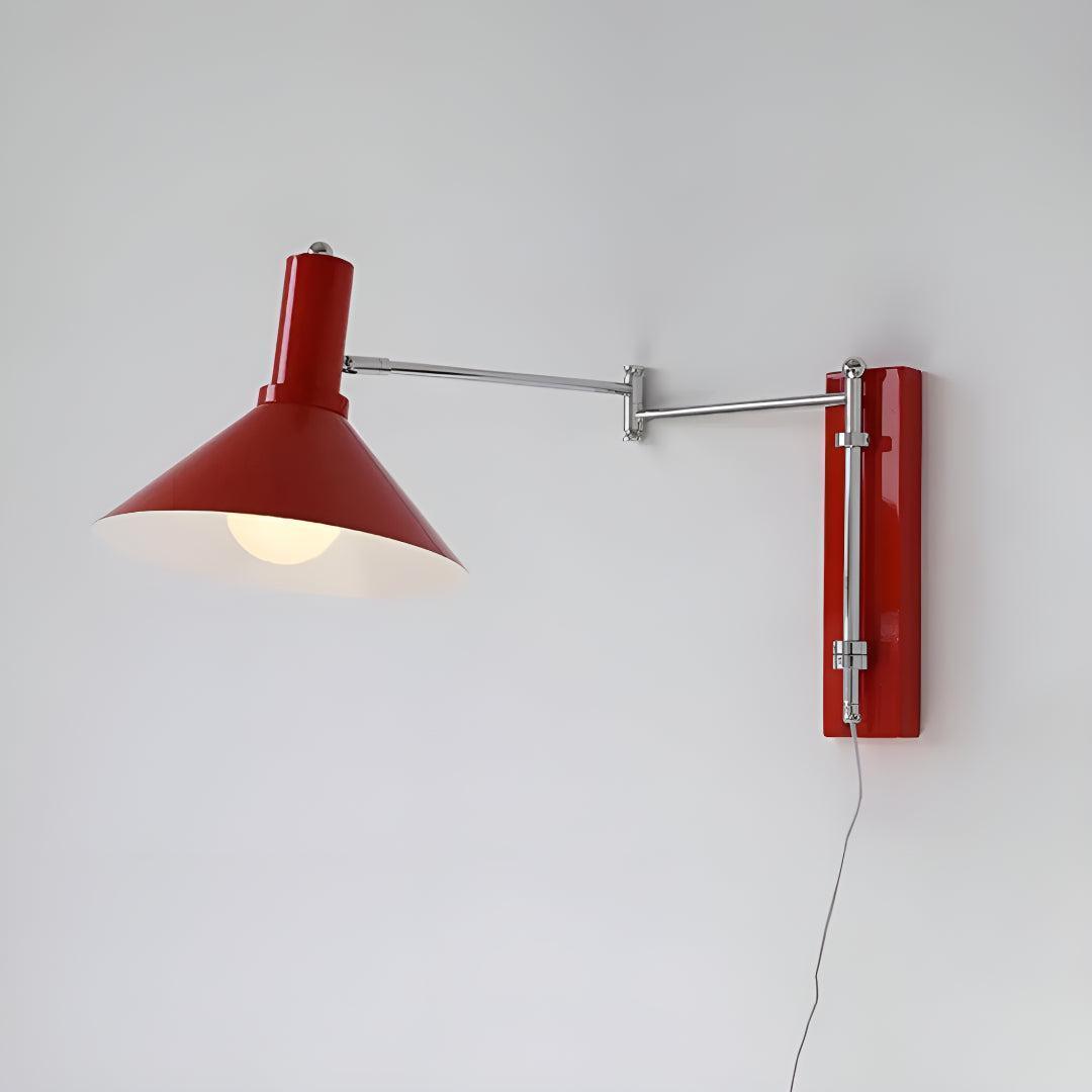 Plug In Wall Lamp With Adjustable Swing Arm And Swivel