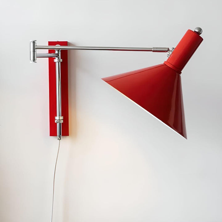 Plug In Wall Lamp With Adjustable Swing Arm And Swivel