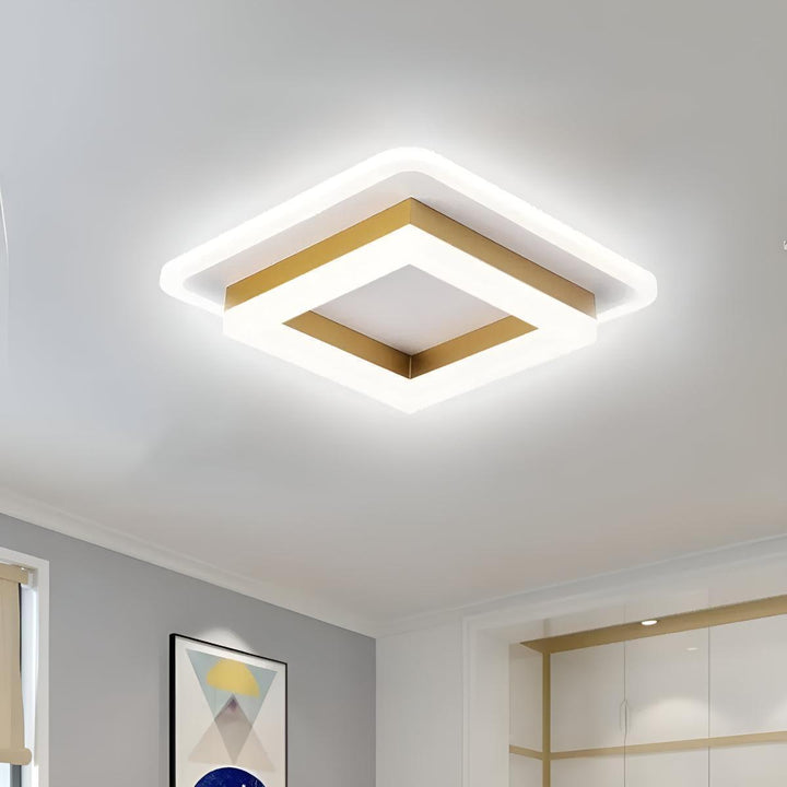 Square Ceiling Light Fixture With Flush Mount Design
