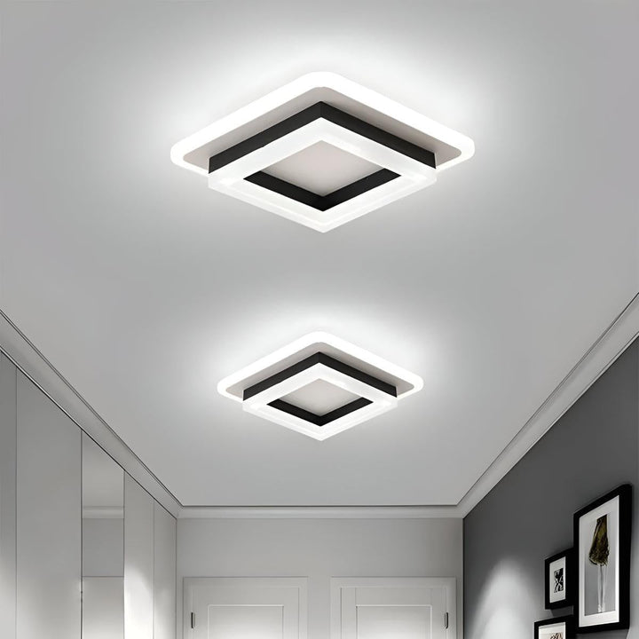 Square Ceiling Light Fixture With Flush Mount Design