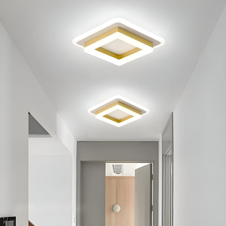 Square Ceiling Light Fixture With Flush Mount Design