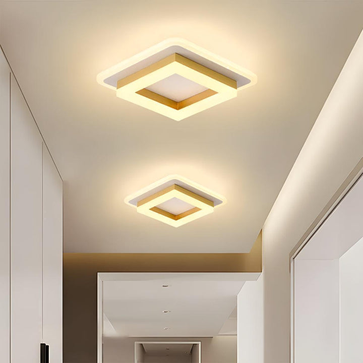 Square Ceiling Light Fixture With Flush Mount Design