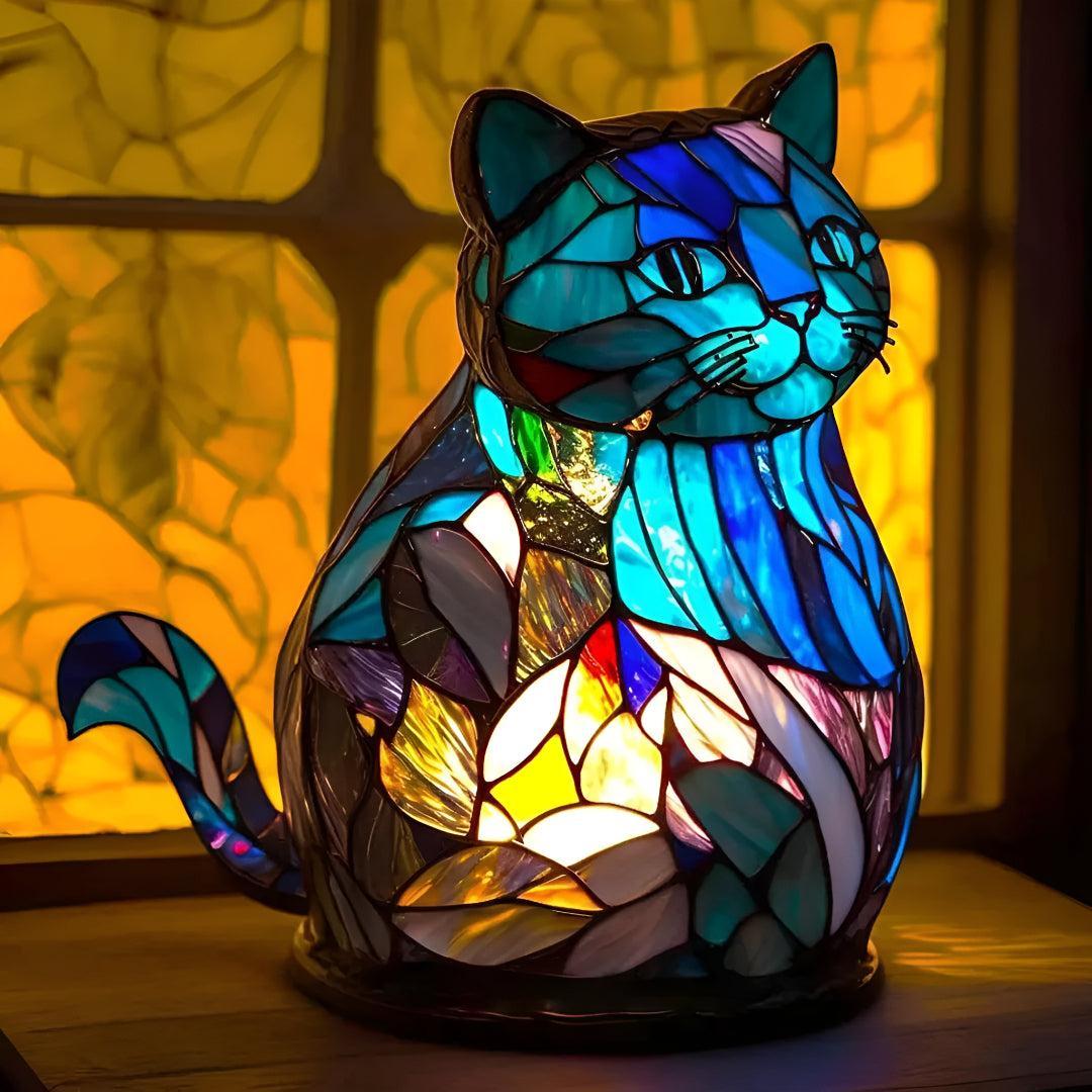 Stained Glass Animal Night Light Table Lamp
