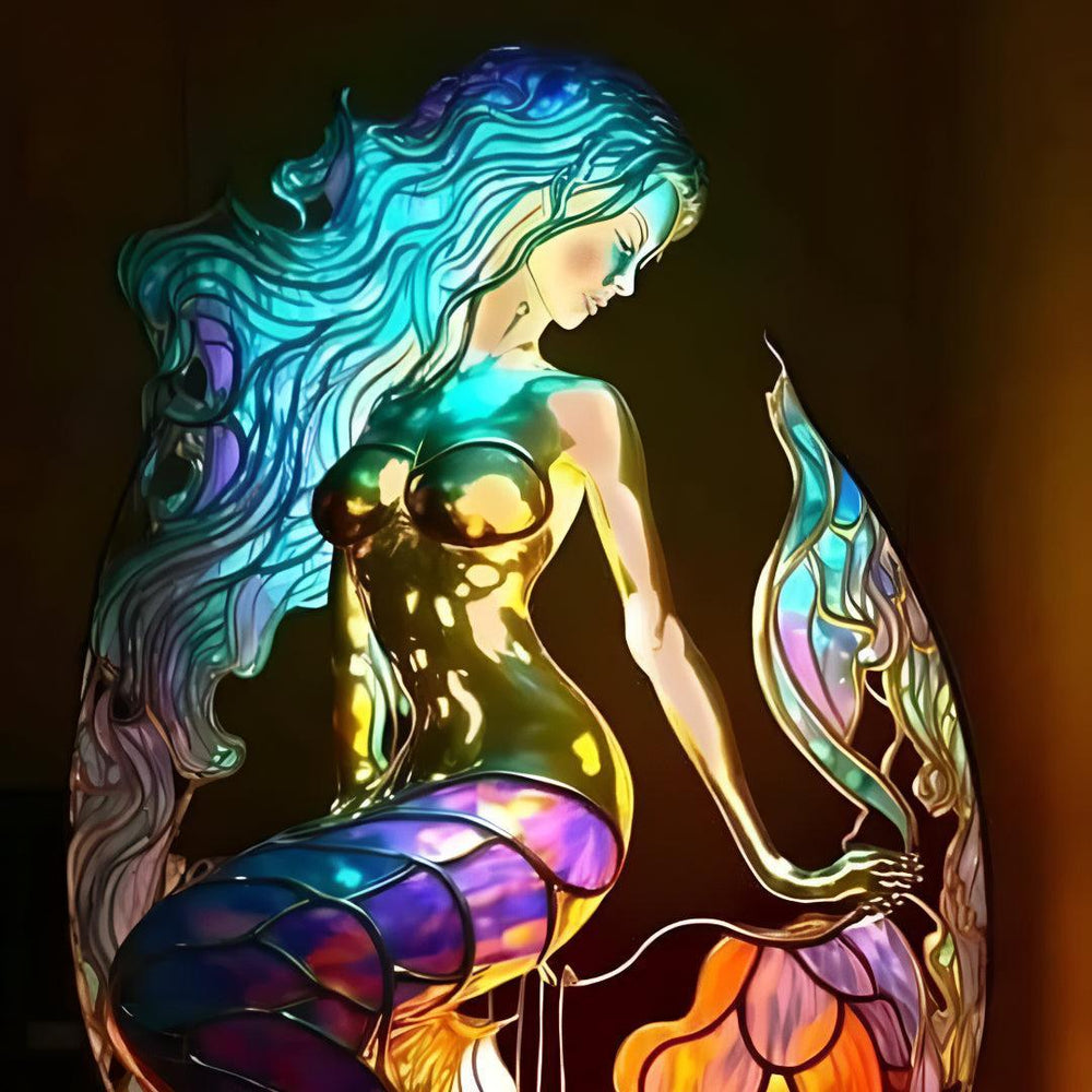 Stained Glass Animal Night Light Table Lamp