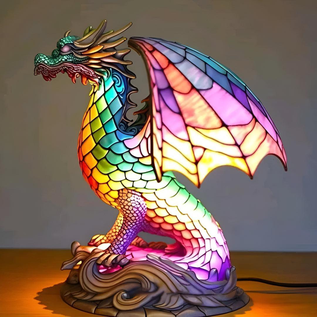 Stained Glass Animal Night Light Table Lamp