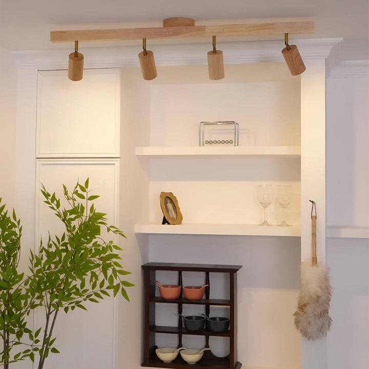 Track Ceiling Light With Adjustable Rotatable Spotlight Heads