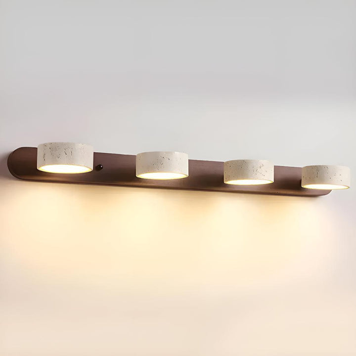 Travertine Duo Linear Wall Light With Natural Textured Design