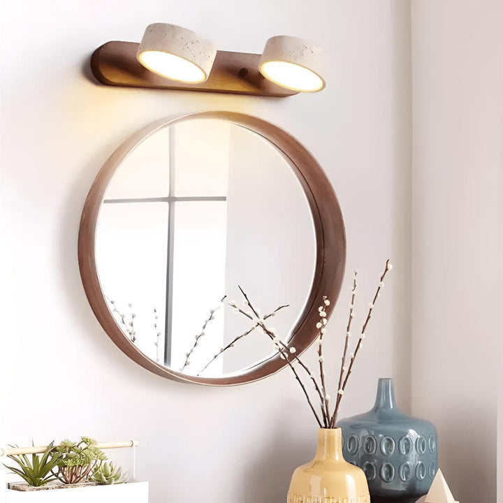 Travertine Duo Linear Wall Light With Natural Textured Design