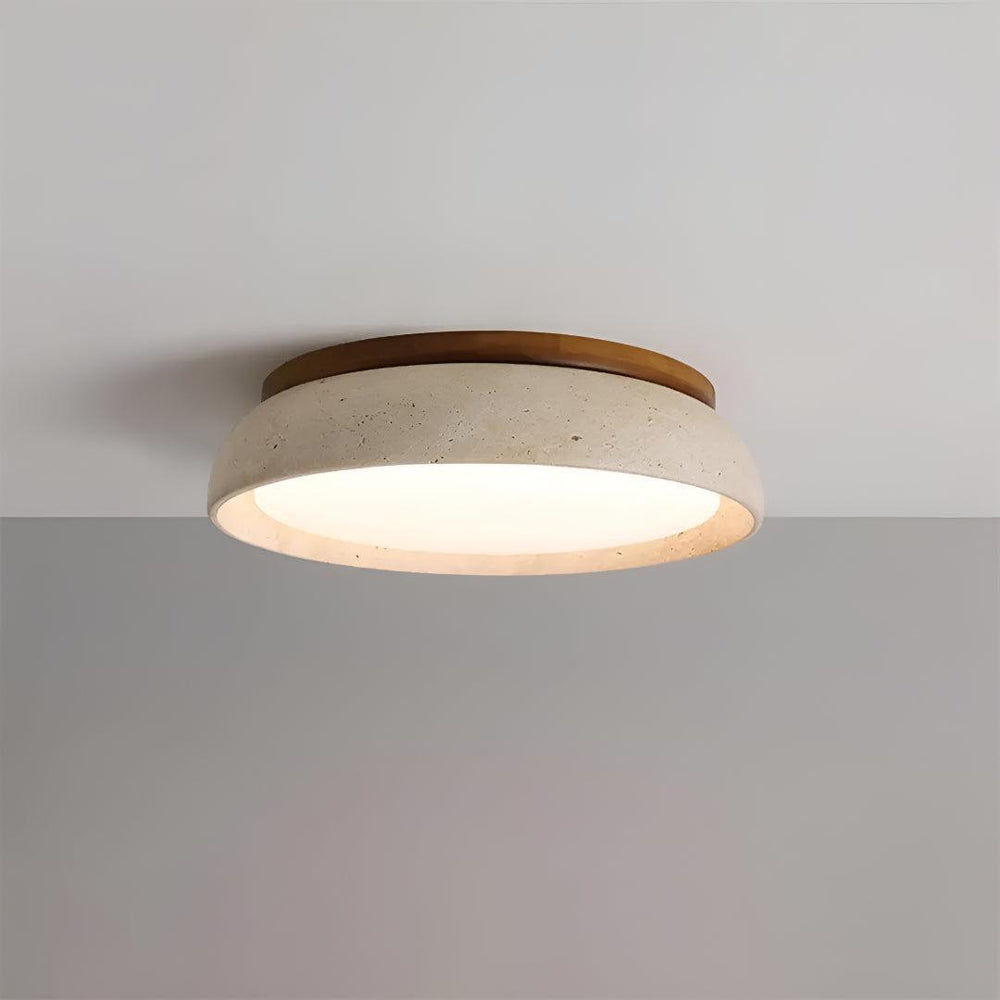 Travertine Flush Mount Ceiling Light Fixture For Modern Home Lighting