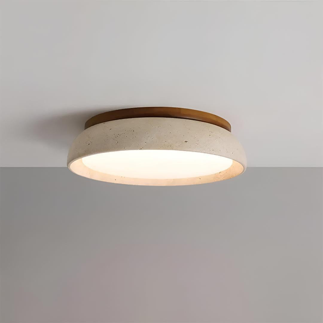 Travertine Flush Mount Ceiling Light Fixture For Modern Home Lighting