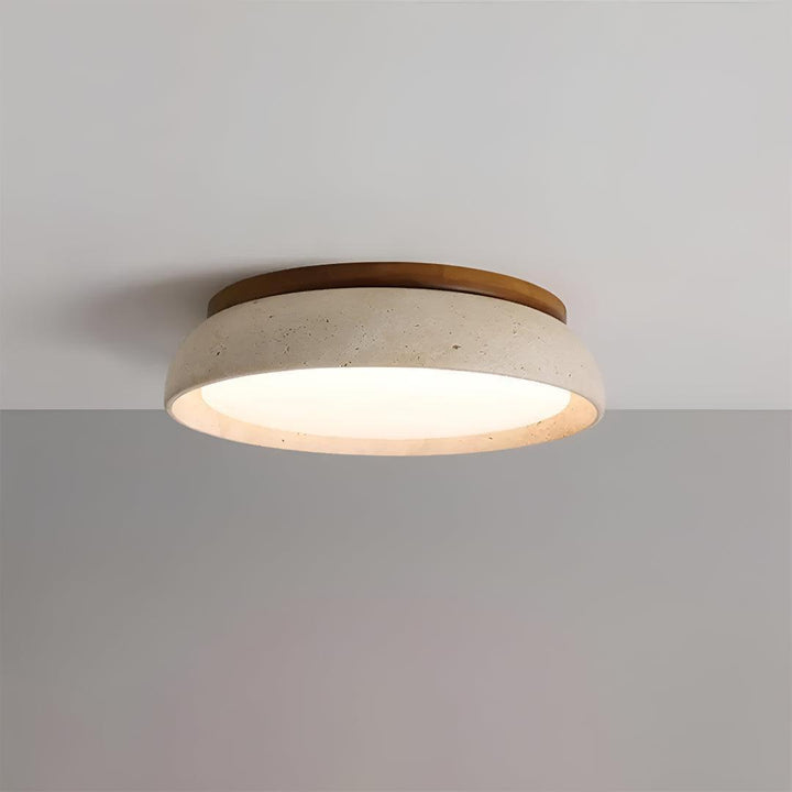 Travertine Flush Mount Ceiling Light Fixture For Modern Home Lighting