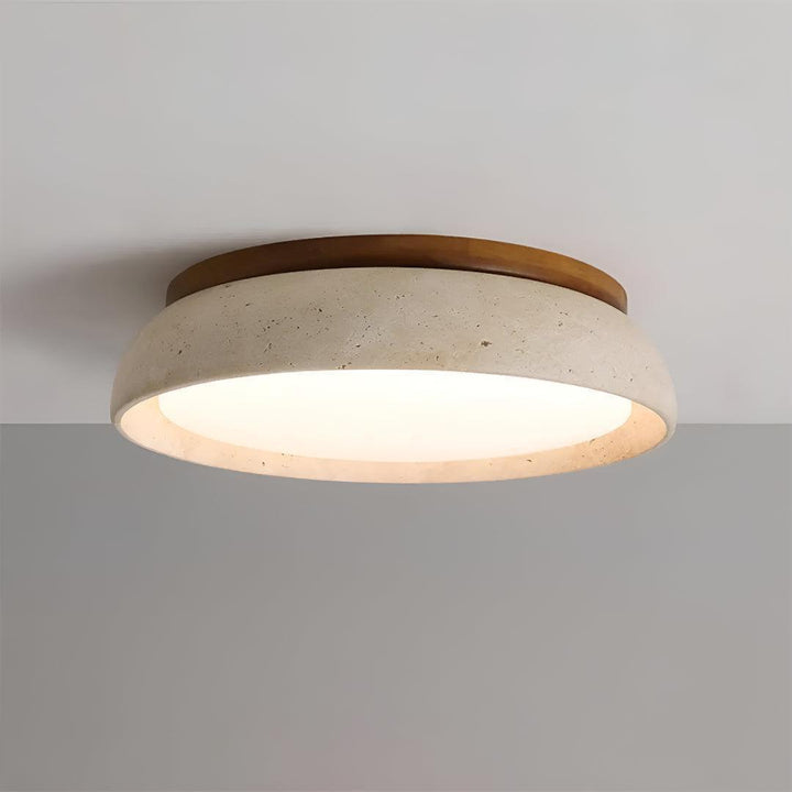 Travertine Flush Mount Ceiling Light Fixture For Modern Home Lighting