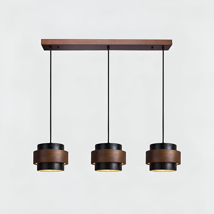 Travertine Pendant Light With Cylindrical Design