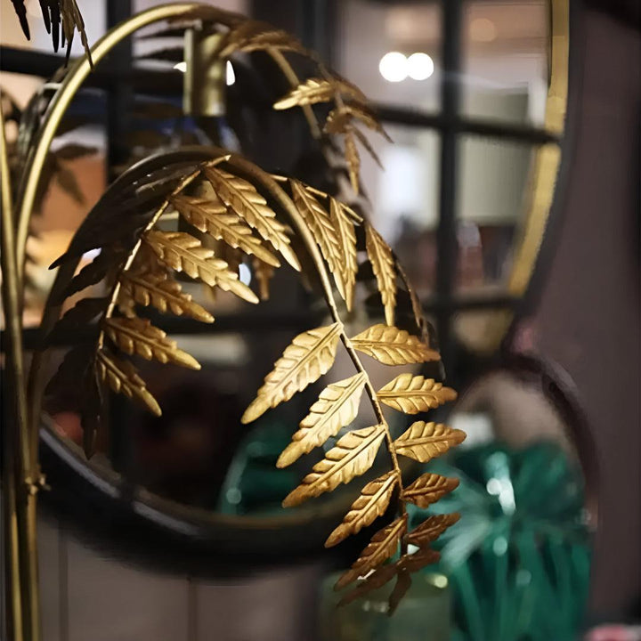 Tropical Retro Golden Palm Tree Floor Lamp