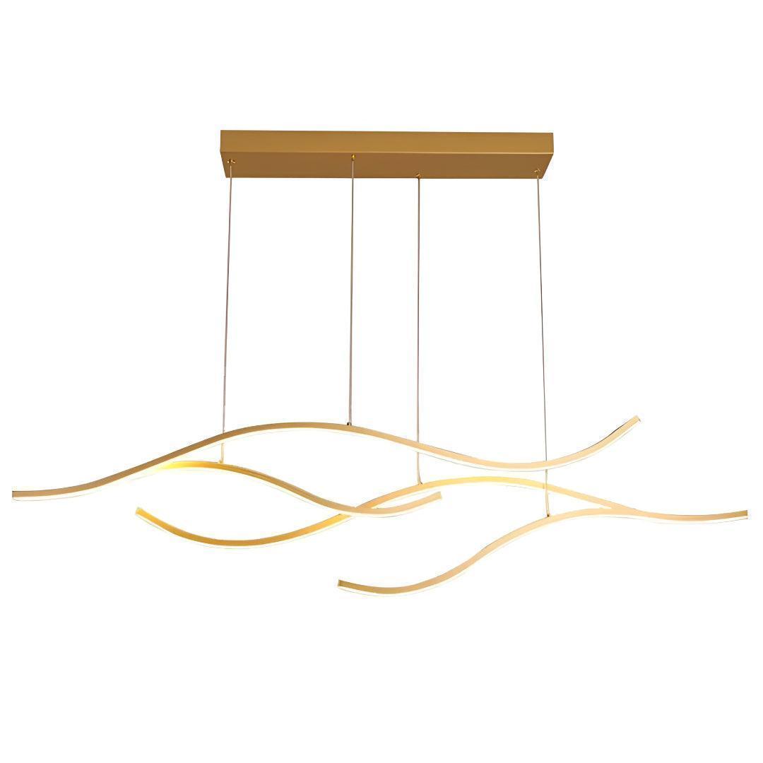 Wave Designed Linear Pendant Light For Kitchen Island