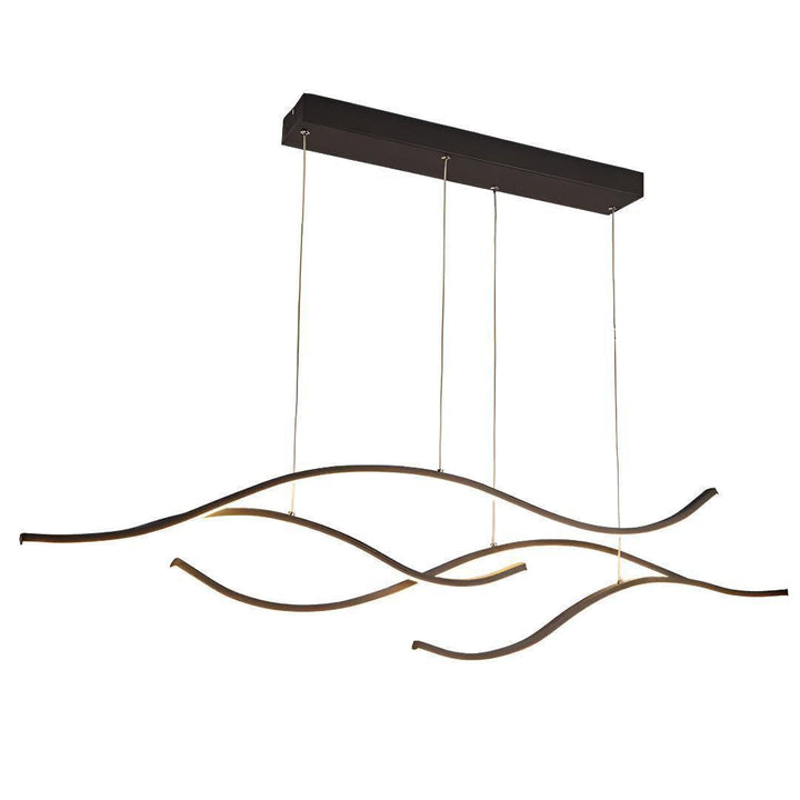 Wave Designed Linear Pendant Light For Kitchen Island