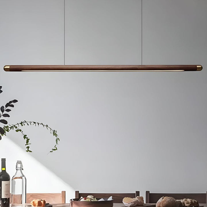 Wood Kitchen Island Linear Pendant Light For Modern Interiors