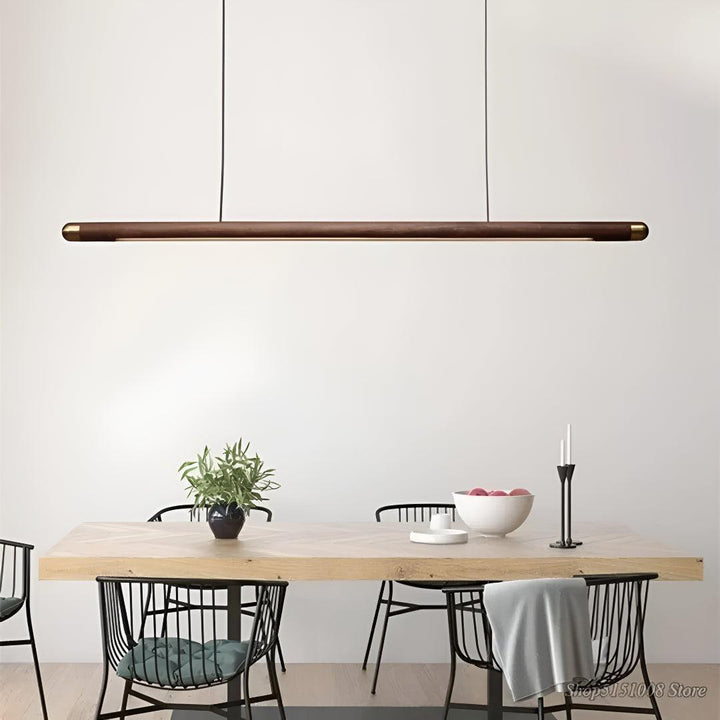 Wood Kitchen Island Linear Pendant Light For Modern Interiors